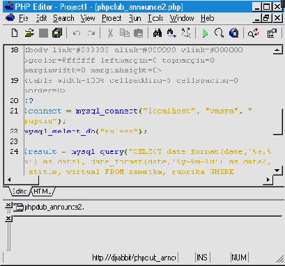 PHPEd 1.75 alpha
